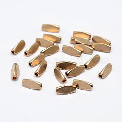 Brass Beads, Nickel Free, Raw(Unplated), 8.5x4x3mm, Hole: 2mm