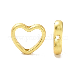 Rack Plating Alloy Bead Frame, Long-Lasting Plated, Lead Free & Cadmium Free, Heart, Matte Gold Color, 11.5x13x3mm, Hole: 1.4mm, Inner Diameter: 7x8mm