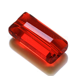 Imitation österreichischen Kristallperlen, Klasse aaa, facettiert, Rechteck, rot, 8x14x5.5 mm, Bohrung: 0.9~1 mm