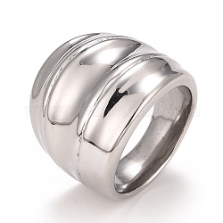 304 texturierter stämmiger Ring aus Edelstahl für Männer und Frauen, Edelstahl Farbe, US-Größe 6 1/4 (16.7 mm) ~ US-Größe 10 (19.8 mm)