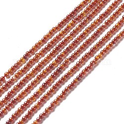 Brins de perles de zircon cubique, ronde, selle marron, 2~2.5mm, Trou: 0.6mm, Environ 193 pcs/chapelet, 14.57~15.08 pouce (37~38.3 cm)