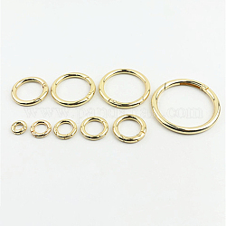 Anillos de puerta de resorte de aleación, para la decoración de adornos de bolsos, anillo, la luz de oro, 34.6x4.8mm, agujero: 25 mm