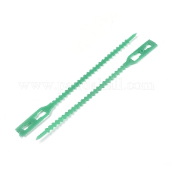 Пластиковые многоразовые кабельные стяжки, зубчатые обвязки, мягкие завязки, средний морской зеленый, 132x4~9x1~1.5 мм, Отверстие : 8x3.5 мм & 10x5 мм, 100 шт / пакет