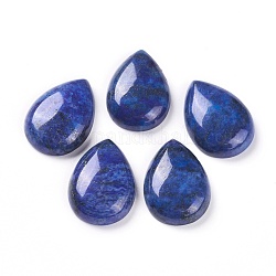 Naturales lapis lazuli cabochons, teñido, lágrima, 25x18x6.5~7mm