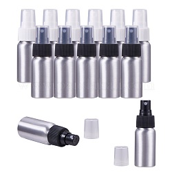 Flaconi spray in alluminio ricaricabili, spruzzatore del salone del parrucchiere, bottiglia di acqua nebulizzata, platino, bianco, 104x32mm, capacità: 30 ml (1.01 fl. oz)