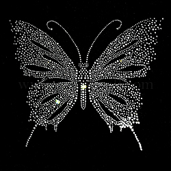 Hotfix-Strassapplikationen in Schmetterlingsform, Kostüm-Zubehör, Kristall, 250x300 mm
