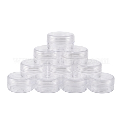 Kunststoff-Kügelchen Container, Behälter für Samenperlen, Runde, ca. 3.9 cm Durchmesser, 2.2 cm hoch, Kapazität: 10 ml (0.34 fl. oz)
