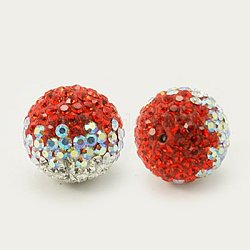 Austrian Crystal Beads, Pave Ball Beads, with Polymer Clay inside, Round, 236_Hyacinth, 10mm, Hole: 1mm