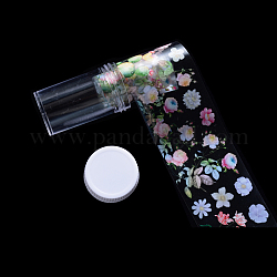 Nailart-Folientransferaufkleber, Blumen Schmetterling Nagelabziehbilder, für diy design nagelverlängerung gel art dekorationen, Farbig, 50x4 cm