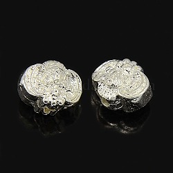 Brass Finding Beads, Dragon, Silver, 10x13x7mm, Hole: 2mm