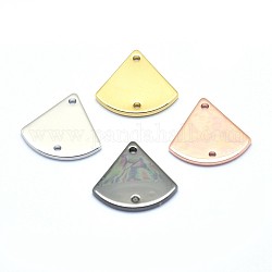 真鍮製リンクコネクター  鉛フリー＆カドミウムフリー＆ニッケルフリー  三角形  ミックスカラー  12.5x13x1mm  穴：1mm