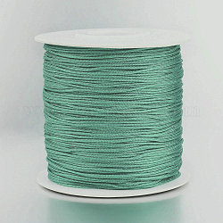 Нейлоновая нить, ювелирные изделия шнур нейлона для пользовательских ювелирных изделий делает тканые, Плут синий, 0.8 мм, около 131.23 ярда (120 м) / рулон