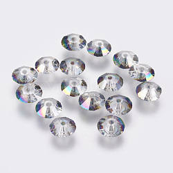 Perles d'imitation cristal autrichien, grade AAA, facette, Toupie, colorées, 8x4mm, Trou: 0.9~1mm