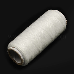 402 cordons de fils à coudre en polyester pour tissus ou bricolage, blanc, 0.1mm, environ 120 m / bibone , 10 rouleaux / sac