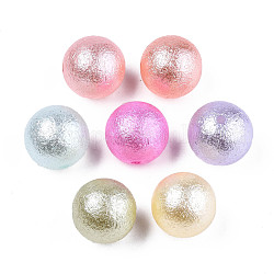 Perles acryliques de perles d'imitation, ronde, couleur mixte, 16mm, Trou: 1.8mm, environ 220 pcs/500 g