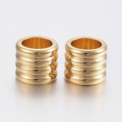 304 perline in acciaio inossidabile, colonna, oro, 12x10.5mm, Foro: 8.5 mm
