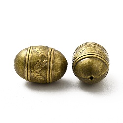CCB perles en plastique, ovale avec des feuilles, bronze antique, 25.5x17.5x17mm, Trou: 1.6mm