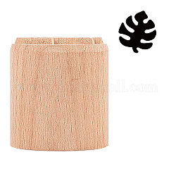 Timbro sigillo di cera di legno, modello di foglia, 35mm