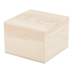 手作り石鹸を入れる木箱収納  スライドトップボックス  正方形  バリーウッド  10.95x11x7.85cm  内径：9.55x9.65のCM