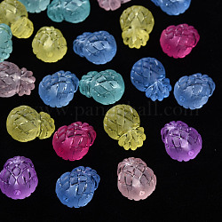 Perlas de acrílico esmerilado, piña, color mezclado, 14x11x10mm, agujero: 1.8 mm