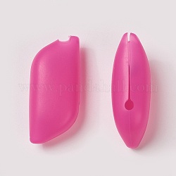 Funda de silicona para cepillo de dientes portátil, de color rosa oscuro, 60x26x19mm