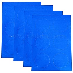 Клейкие наклейки, печать наклейки, прямоугольные, синие, 168x115x0.1 мм, наклейки: 45 мм, пакет: 215x123x2 мм, 6 шт / пакет