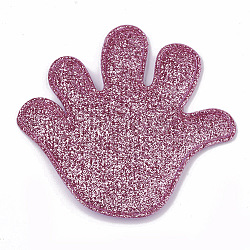 Toppe glitterate, con interno in tessuto non tessuto e interno in spugna, palma, viola, 67x71x3.5mm