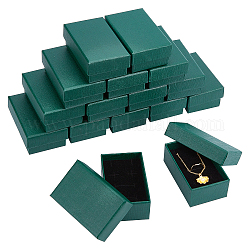 Бумажная коробка nbeads, крышка с защелкой, с губчатым ковриком, коробка ювелирных изделий, прямоугольные, темно-серый, 8.1x5.1x3.2 см