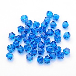 Austrian Crystal Beads, 5301, Faceted Bicone, 243_Capri Blue, 4x4mm, Hole: 4mm