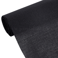 Tissu de doublure adhésive thermofusible en coton, pour les matériaux d'accessoires de couture de bricolage, noir, 113x0.01 cm
