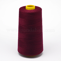 100% Spun Polyester Fibre Sewing Thread, Brown, 0.1mm, about 5000yards/roll