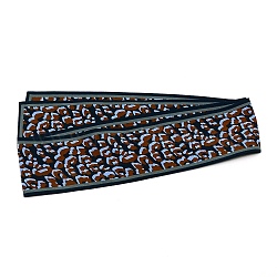 Foulards en soie décorent, colliers écharpe, motif imprimé léopard, brun, 1150x70x0.5mm