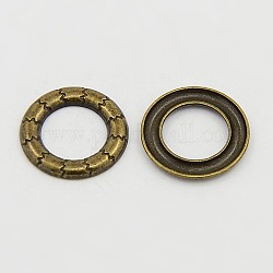 Tibetan Style Linking Rings, Ring, Lead Free and Cadmium Free, Antique Bronze, 17x2mm, Inner Diameter: 10mm