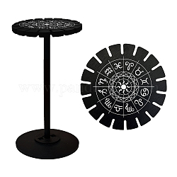 Ahandmaker support de pendule présentoir de pendule en bois avec motif de constellation trucs de sorcière présentoir en cristal noir pour affichage organisateur de cadeaux de sorcellerie 18 pendule en cristal, colliers