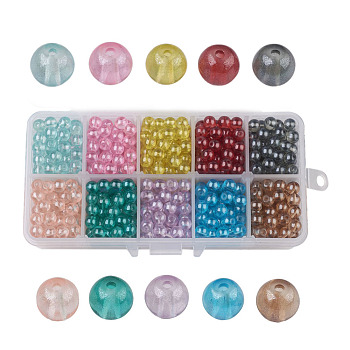 10 Colors Transparent Spray Painted Glass Beads