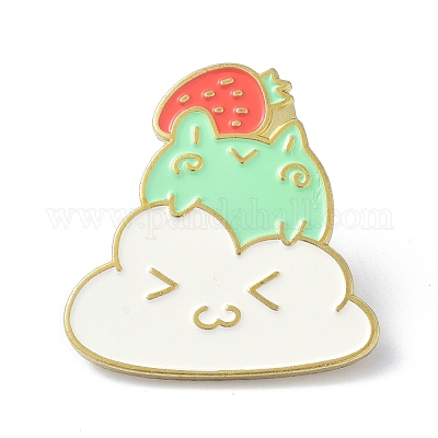 Strawberry Frog Enamel Pin