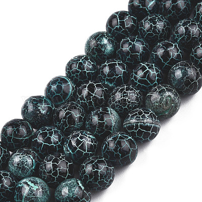 Naturelles feu crépitent agate perles brins&nbsp;G-T125-22B-1