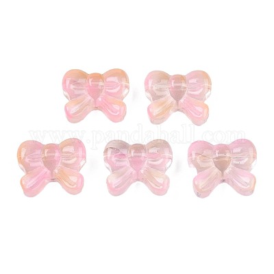 Perles de verre peintes par pulvérisation transparent&nbsp;GLAA-N035-025-G01-1