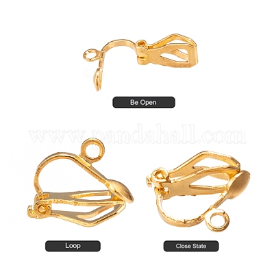 Risultati di orecchini a clip in ottone&nbsp;EC109-G-1