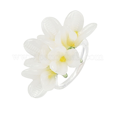 Handmade lampwork Fingerringe&nbsp;RJEW-P158-01-1