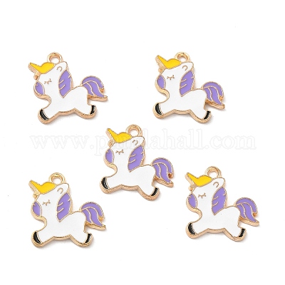 Pendentifs d'émail en alliage&nbsp;ENAM-M052-07G-C-1