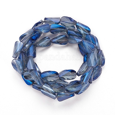 Chapelets de perles en verre électroplaqué&nbsp;EGLA-L010-FR01-1