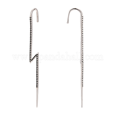 Wholesale Rhodium Plated 925 Sterling Silver Ear Wrap Crawler Hook
