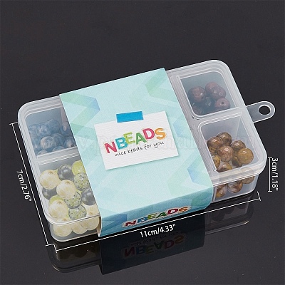 Wholesale Nbeads 200Pcs 8 Style Natural Gemstone Beads 