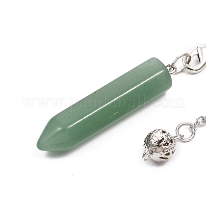 天然宝石ダウジング振り子大きな尖ったペンダント プラチナメッキ真鍮カーブチェーン付き 弾丸 230mm 穴 3mmの通販 Jp Pandahall Com