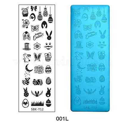 ステンレススチールネイルアート用品スタンピングプレート ネイルイメージテンプレート ウサギの矩形 イースターのために ステンレス鋼色 1x40mmの通販 Jp Pandahall Com