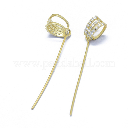 925 Sterling Silver Pinch Bails STER-L055-18G-1