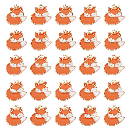SUNNYCLUE 1 Box 30Pcs Fox Charms Bulk Fox Charm Animals Charms Forest Lovely Smart Animal Charms for Jewelry Making Charms DIY Bracelet Necklace Keychains Earrings Craft Gift Women Adults Supplies ENAM-SC0003-24-1