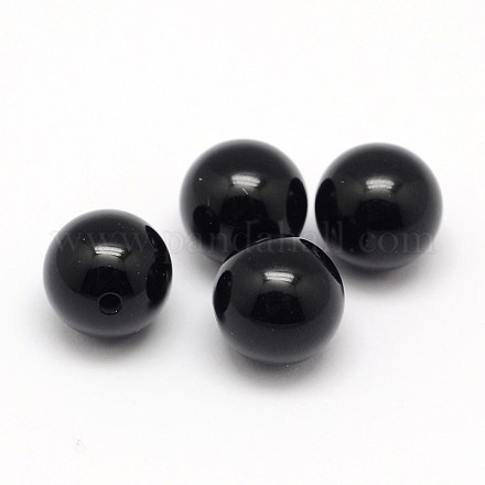Cuentas de ónix negro natural X-G-D708-6mm-1