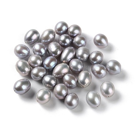 Perle di perle d'acqua dolce coltivate naturali tinte PEAR-E020-21-1